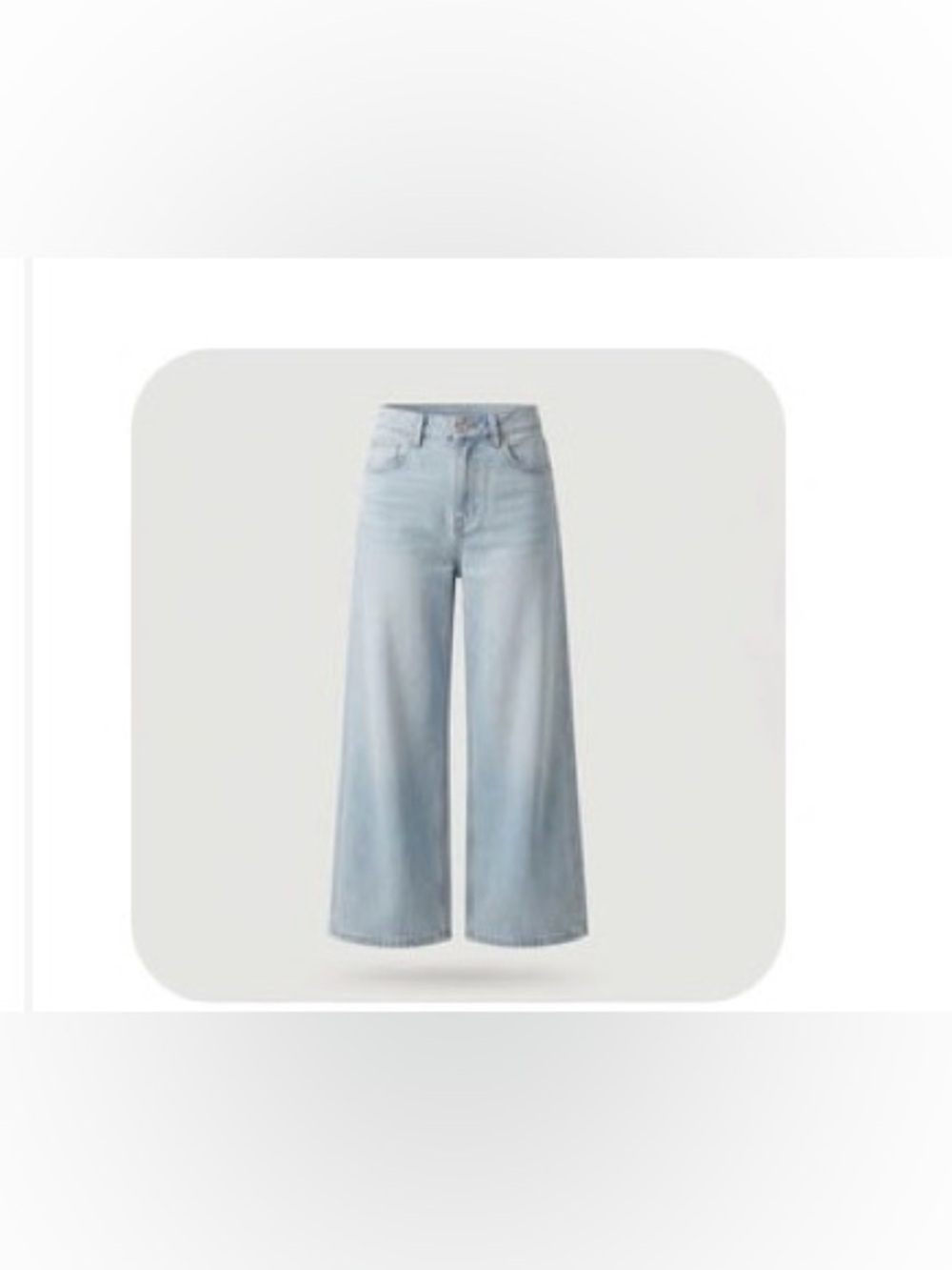 POPFLEX Light Blue Wide-Leg High-Rise Jeans NWT